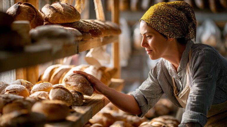 Франшизна пекарня БОХЛІБ з логотипом на фасаді